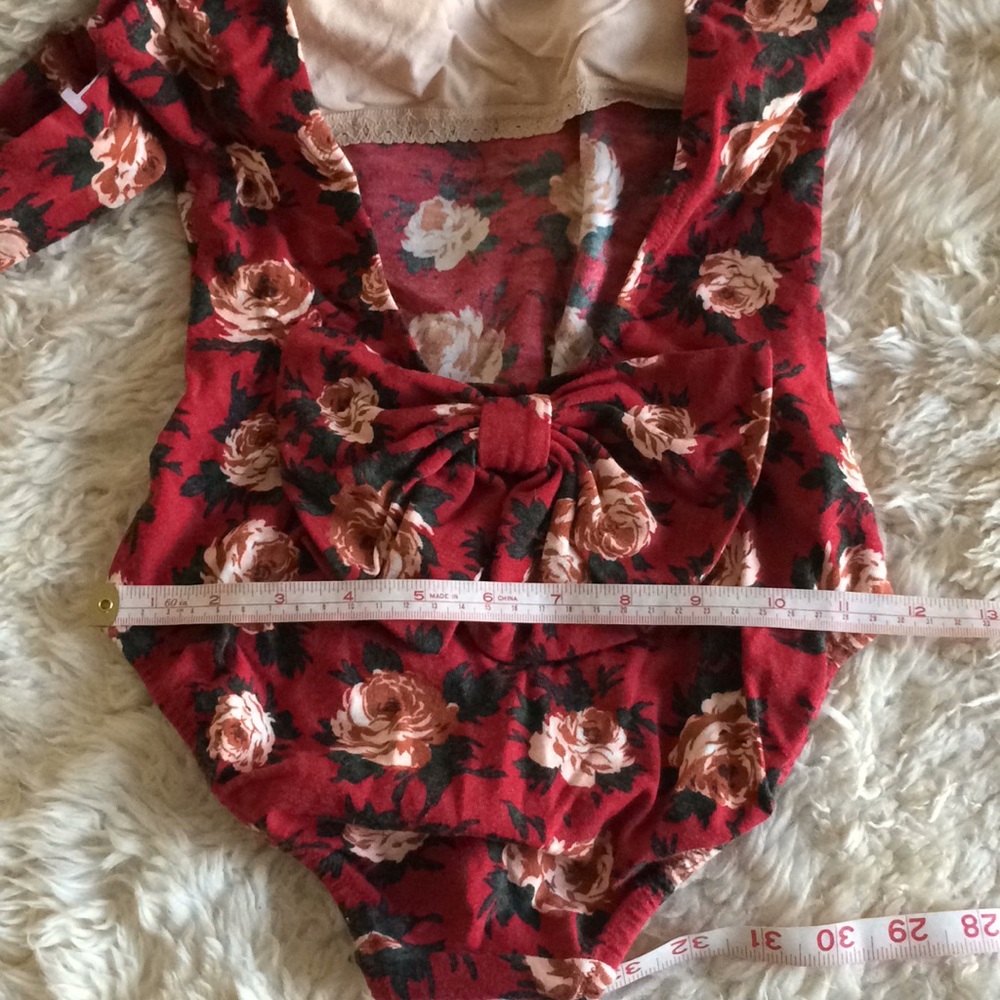SUGAR Japanese vintage rose  print swim suit - Picture 4 of 7